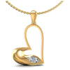 Marquise Diamonds 0.20CT Heart Pendant in 14KT White Gold