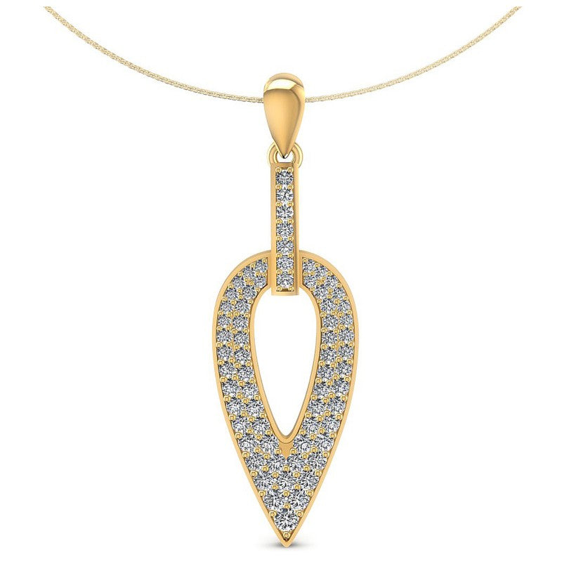 Round Diamonds 0.75CT Fashion Pendant in 14KT White Gold