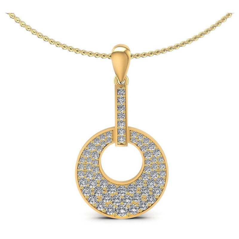 Round Diamonds 0.85CT Fashion Pendant in 14KT White Gold