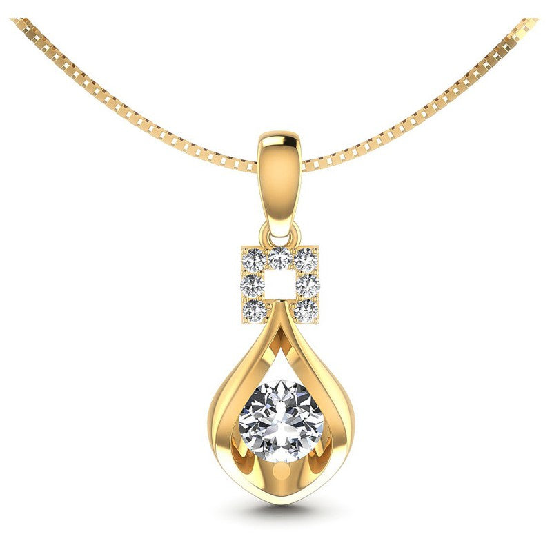 Round Diamonds 0.60CT Fashion Pendant in 14KT White Gold