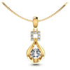 Round Diamonds 0.60CT Fashion Pendant in 14KT White Gold