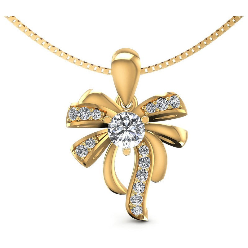 Round Diamonds 0.40CT Fashion Pendant in 14KT White Gold
