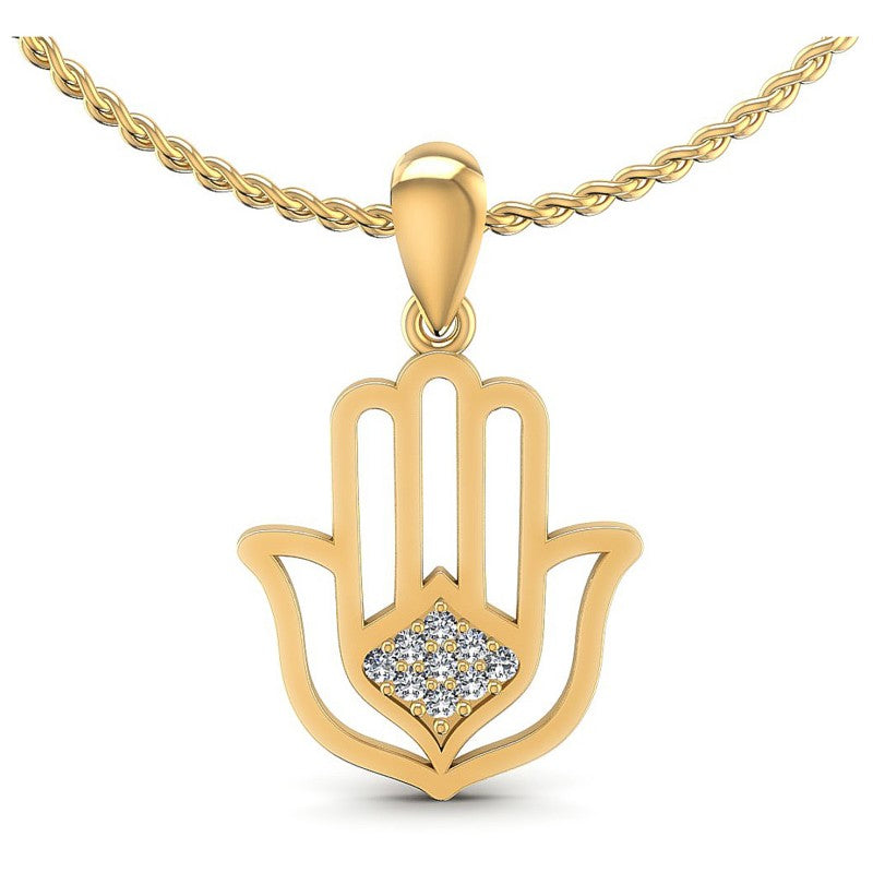 Round Cut Diamonds Fashion Pendant in 14KT White Gold