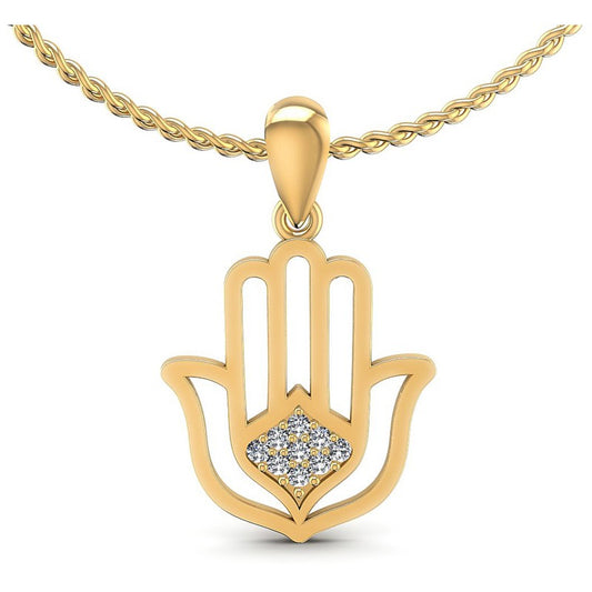 Round Cut Diamonds Fashion Pendant in 14KT White Gold