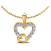 Round Diamonds 0.45CT Heart Pendant in 14KT White Gold
