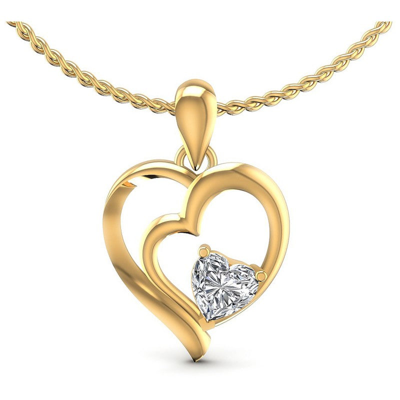 Heart Diamonds 0.55CT Heart Pendant in 14KT White Gold