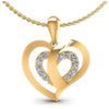 Round Diamonds 0.65CT Heart Pendant in 14KT White Gold