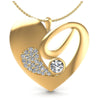 Round Diamonds 1.65CT Heart Pendant in 14KT White Gold