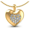 Round Diamonds 0.45CT Heart Pendant in 14KT White Gold