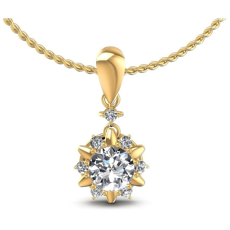 Round Diamonds 1.00CT Fashion Pendant in 14KT White Gold