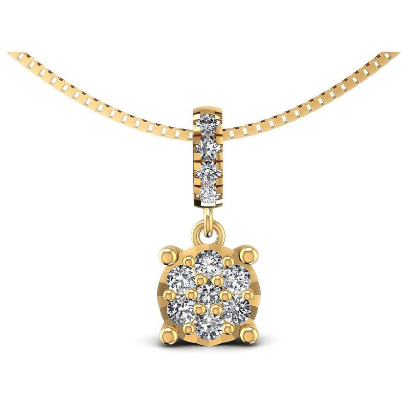 Round Diamonds 0.20CT Fashion Pendant in 14KT White Gold