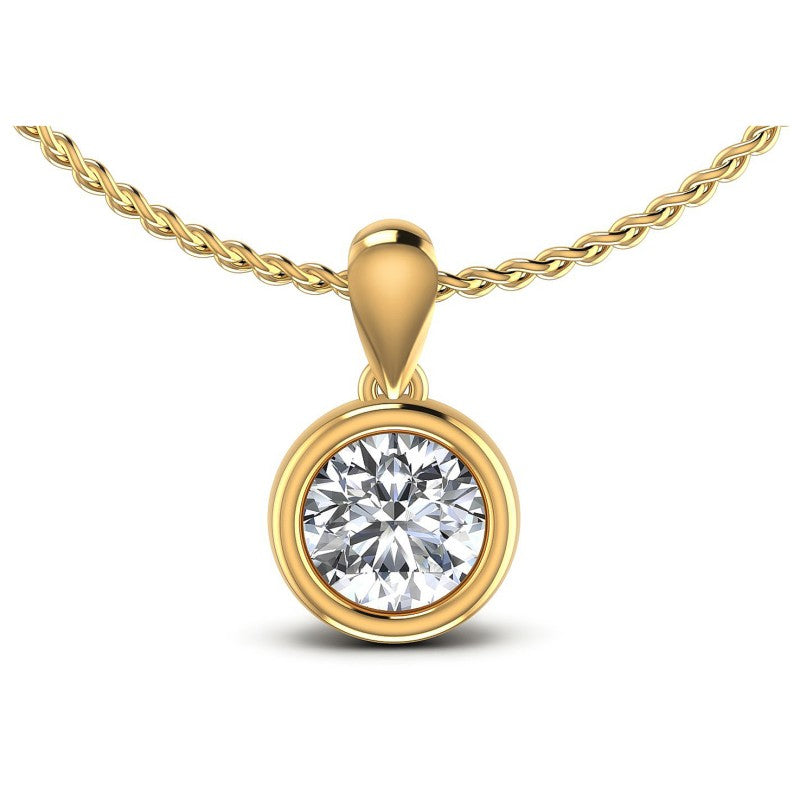 Round Diamonds 0.35CT Solitaire Pendant in 14KT White Gold