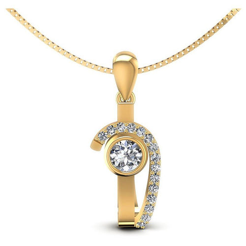 Round Diamonds 0.40CT Fashion Pendant in 14KT White Gold