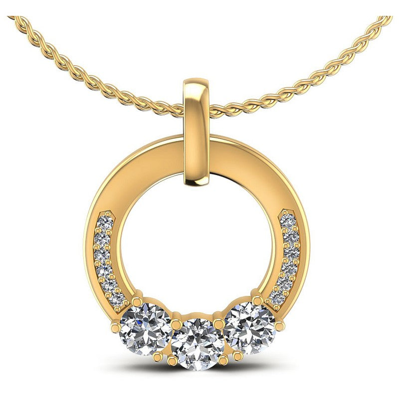 Round Diamonds 1.00CT Fashion Pendant in 14KT White Gold