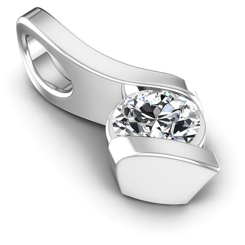 Round Diamonds 0.35CT Solitaire Pendant in 14KT Yellow Gold