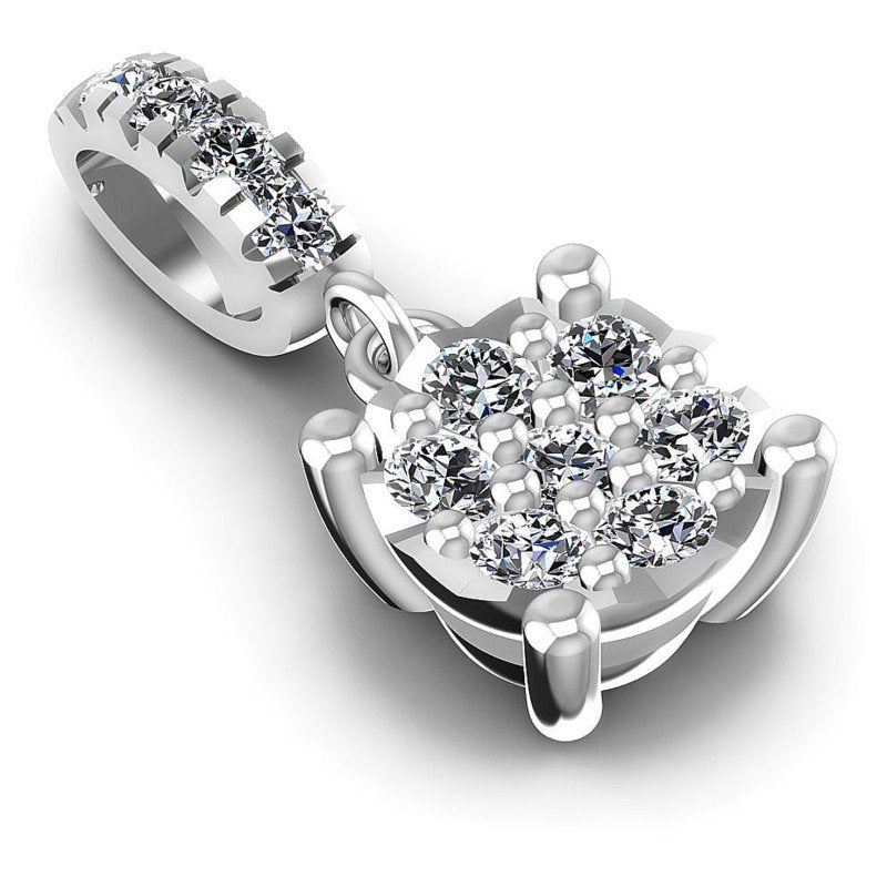Round Diamonds 0.20CT Fashion Pendant in 14KT Yellow Gold