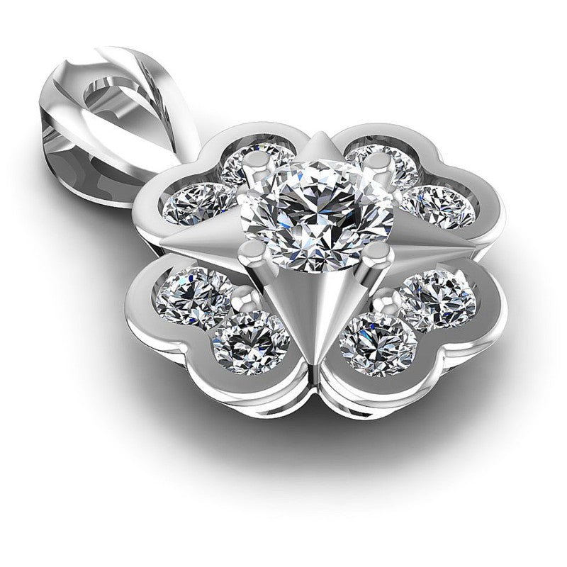 Round Diamonds 1.05CT Fashion Pendant in 14KT Yellow Gold