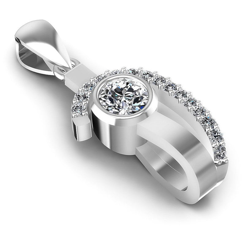 Round Diamonds 0.40CT Fashion Pendant in 14KT Yellow Gold
