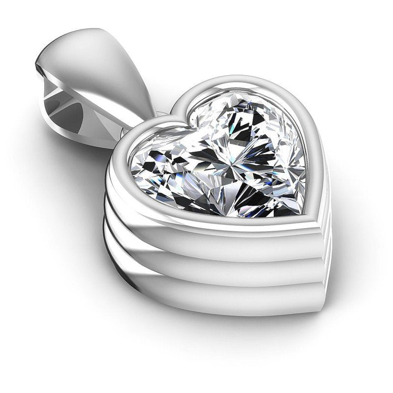 Heart Diamonds 0.35CT Solitaire Pendant in 14KT Yellow Gold