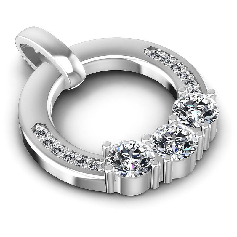 Round Diamonds 1.00CT Fashion Pendant in 14KT Yellow Gold