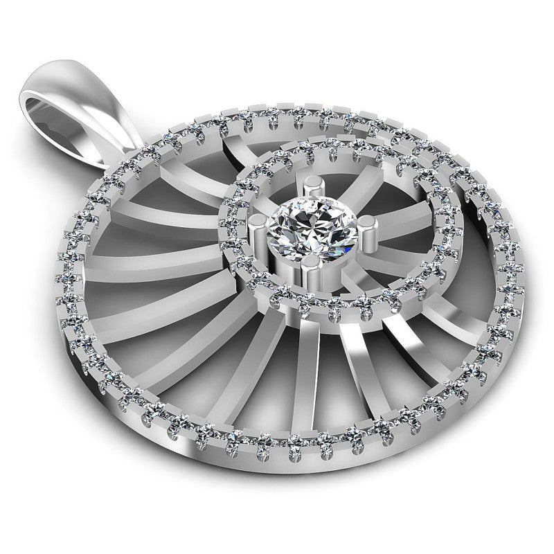 Round Diamonds 1.45CT Fashion Pendant in 14KT Yellow Gold