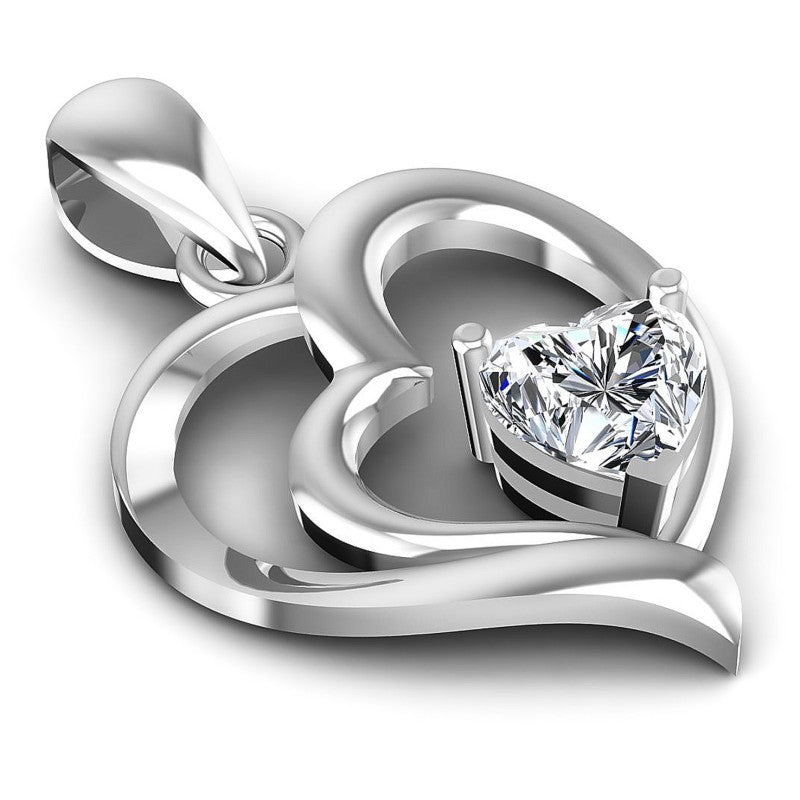 Heart Diamonds 0.55CT Heart Pendant in 14KT Yellow Gold