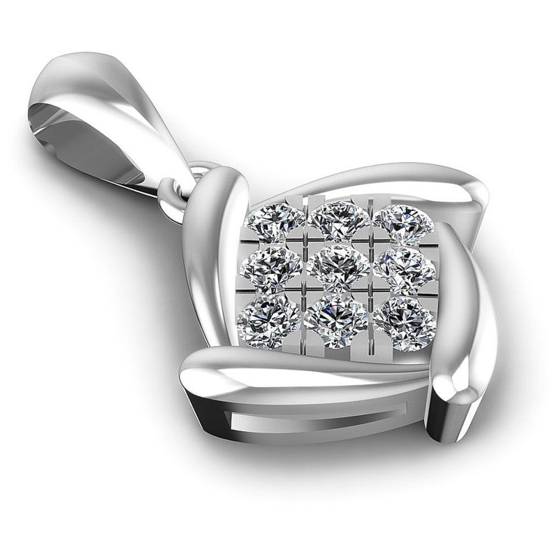 Round Diamonds 0.20CT Fashion Pendant in 14KT Yellow Gold