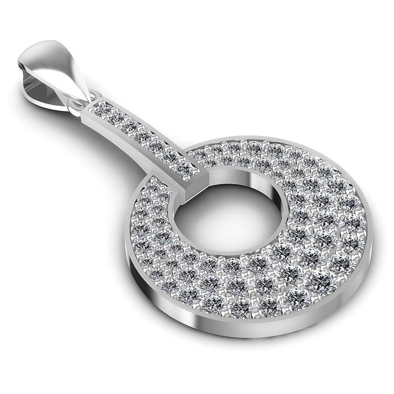 Round Diamonds 0.85CT Fashion Pendant in 14KT Yellow Gold