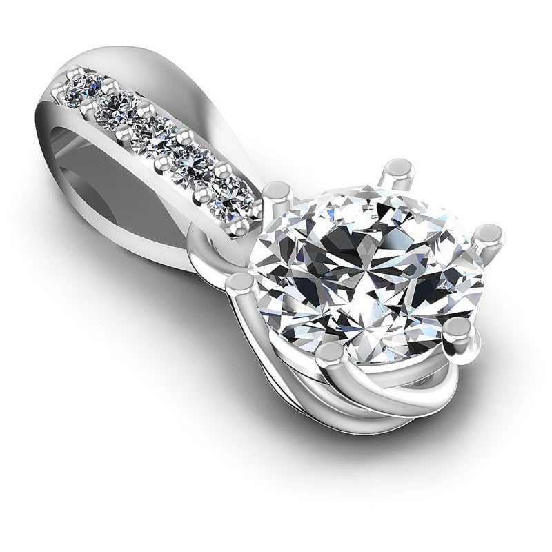 Round Diamonds 0.65CT Fashion Pendant in 14KT Yellow Gold