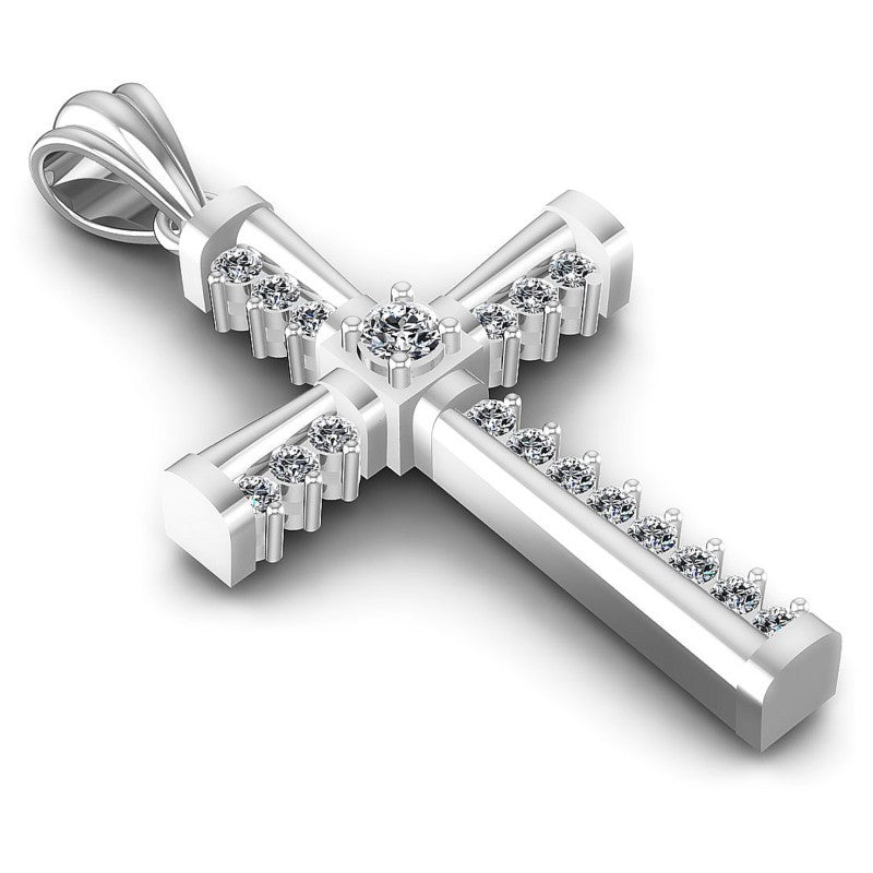 Round Diamonds 0.35CT Religious Pendant in 14KT Yellow Gold