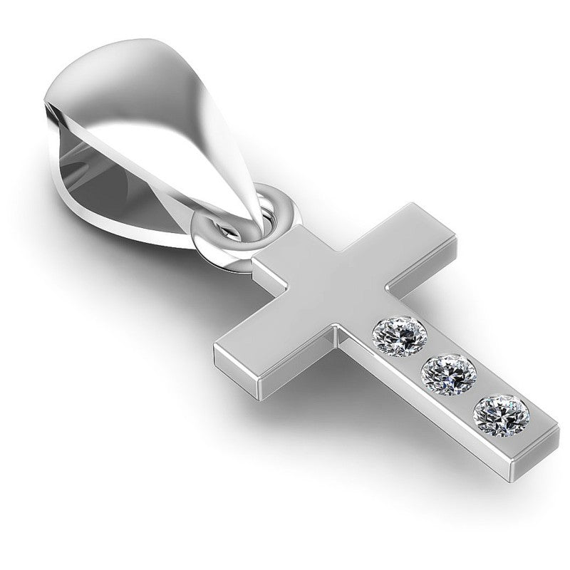 Round Diamonds 0.05CT Religious Pendant in 14KT Yellow Gold