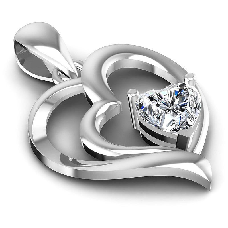 Heart Diamonds 0.55CT Heart Pendant in 14KT Yellow Gold