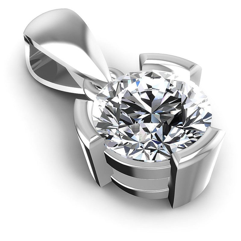 Round Diamonds 0.35CT Solitaire Pendant in 14KT Yellow Gold
