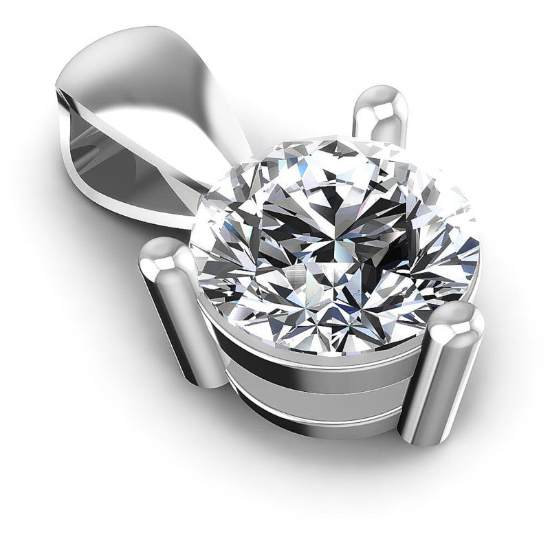 Round Diamonds 0.35CT Solitaire Pendant in 14KT Yellow Gold
