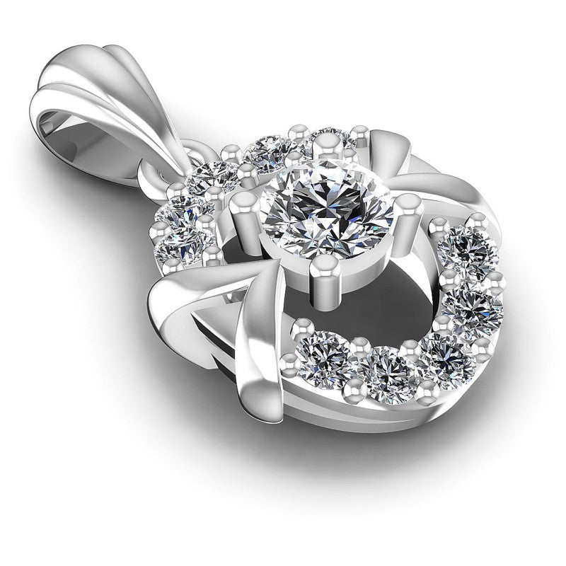 Round Diamonds 0.40CT Fashion Pendant in 14KT Yellow Gold