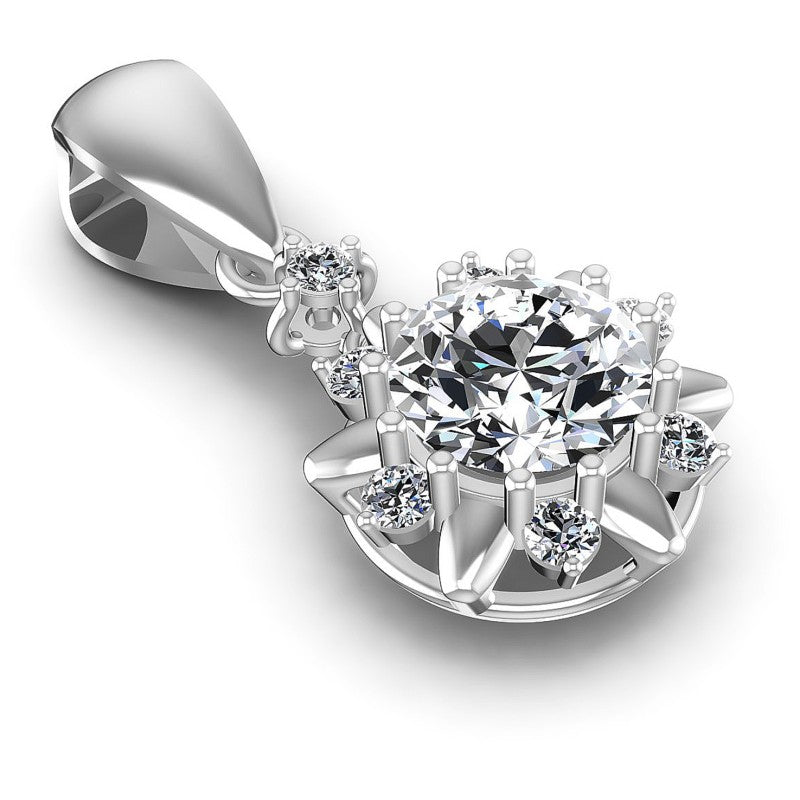 Round Diamonds 1.00CT Fashion Pendant in 14KT Yellow Gold