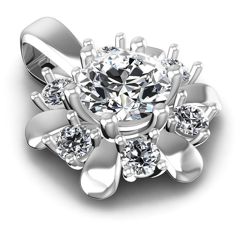 Round Diamonds 1.15CT Fashion Pendant in 14KT Yellow Gold