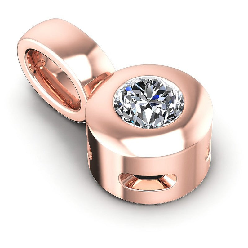 Round Diamonds 0.20CT Solitaire Pendant in 18KT Yellow Gold