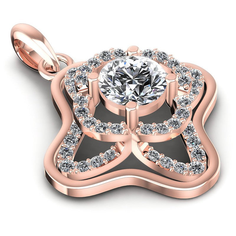 Round Diamonds 1.20CT Fashion Pendant in 18KT Yellow Gold