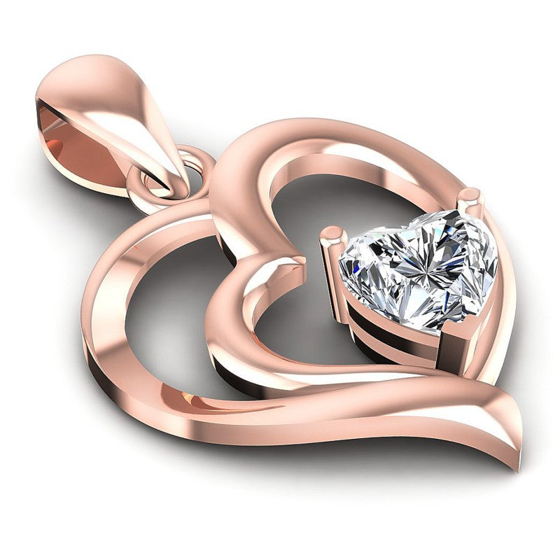 Heart Diamonds 0.55CT Heart Pendant in 18KT Yellow Gold