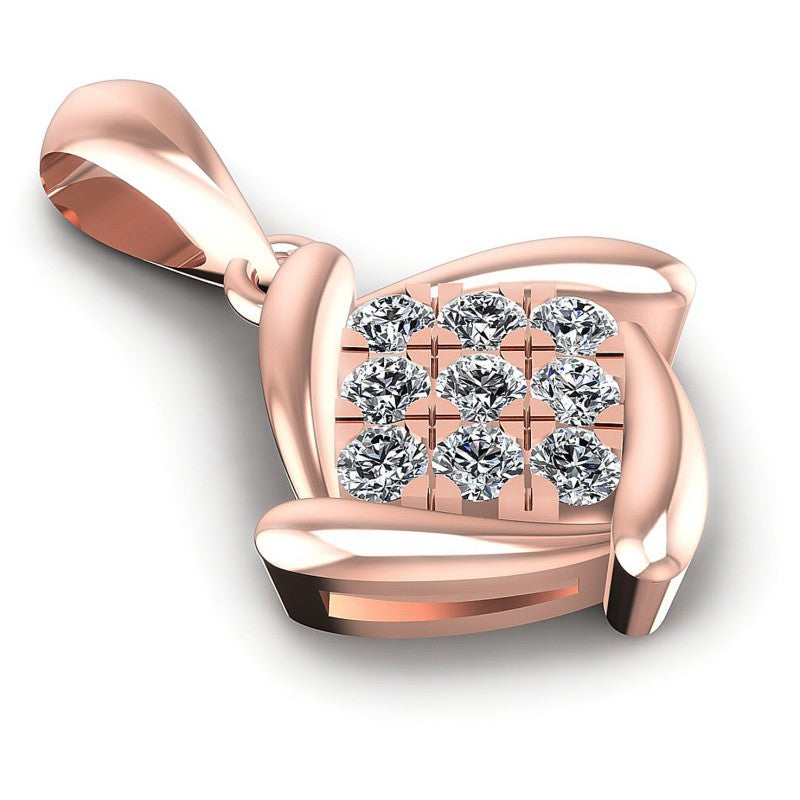 Round Diamonds 0.20CT Fashion Pendant in 18KT Yellow Gold