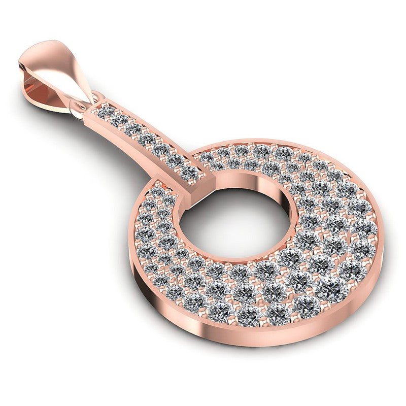 Round Diamonds 0.85CT Fashion Pendant in 18KT Yellow Gold