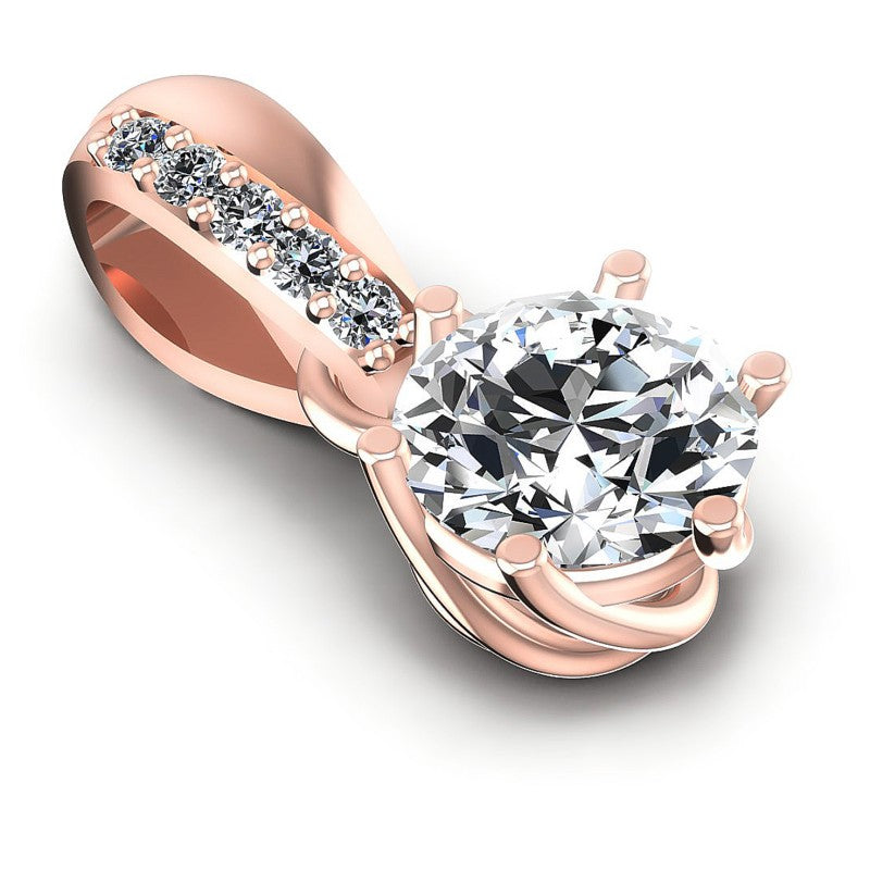 Round Diamonds 0.65CT Fashion Pendant in 18KT Yellow Gold