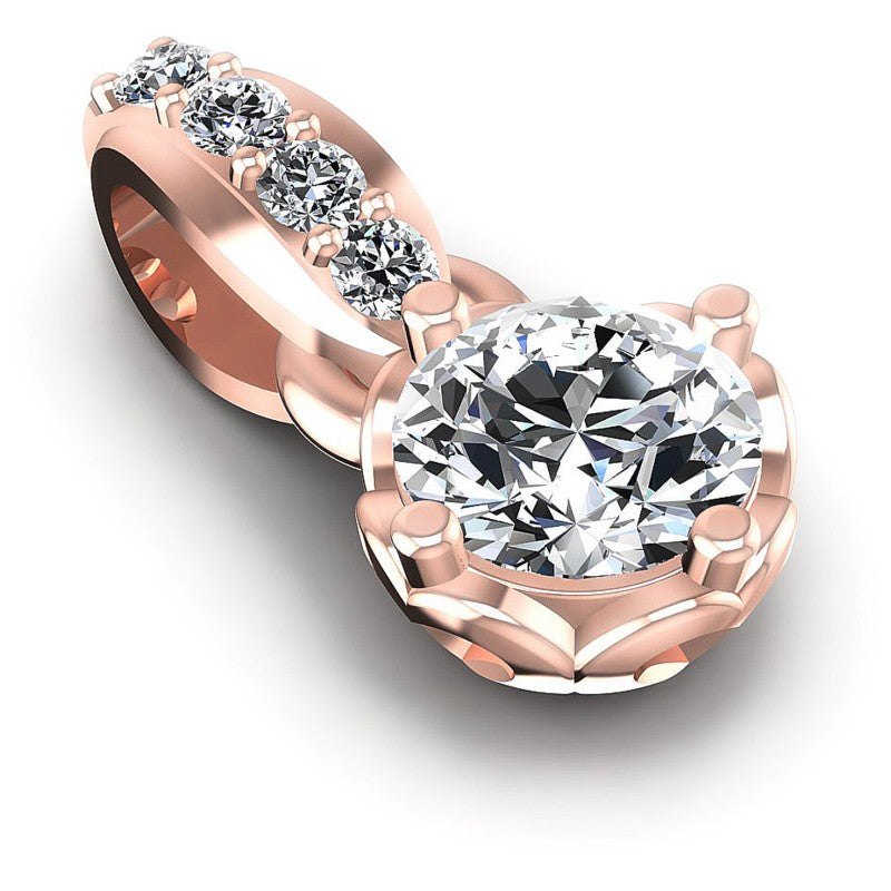 Round Diamonds 0.70CT Fashion Pendant in 18KT Yellow Gold