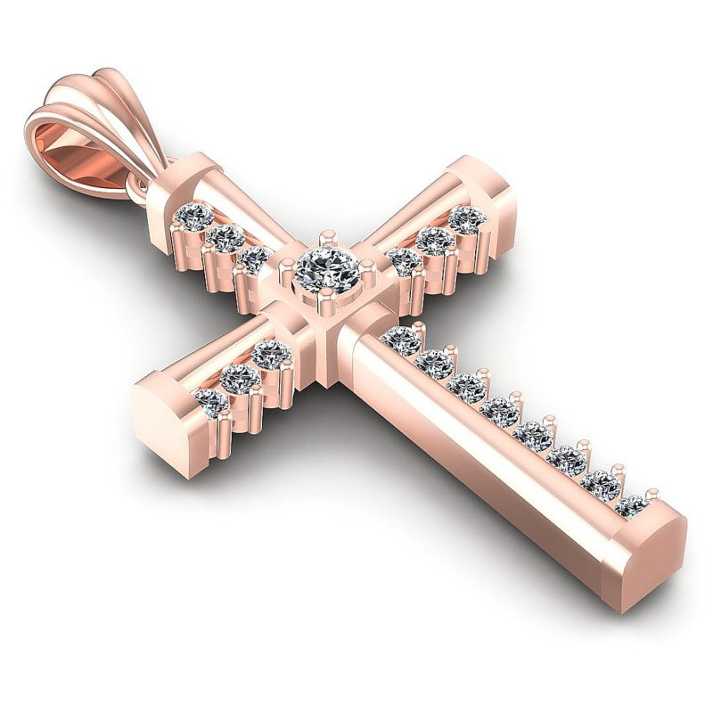 Round Diamonds 0.35CT Religious Pendant in 18KT Yellow Gold