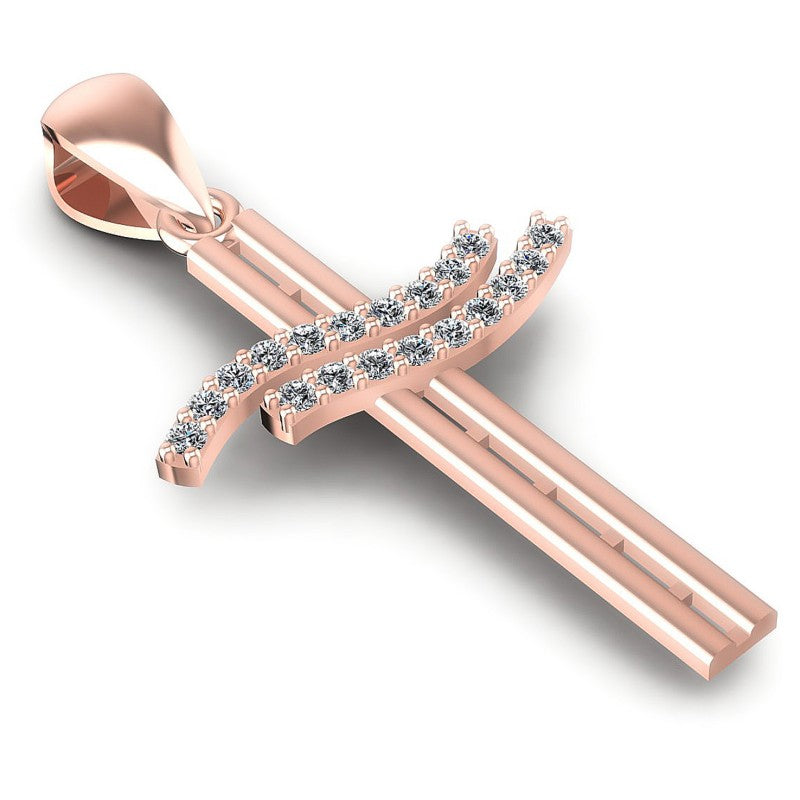 Round Diamonds 0.10CT Religious Pendant in 18KT Yellow Gold
