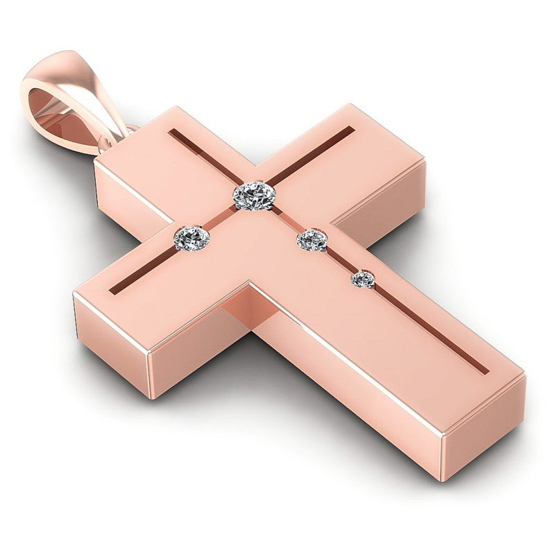 Round Diamonds 0.20CT Religious Pendant in 18KT Yellow Gold
