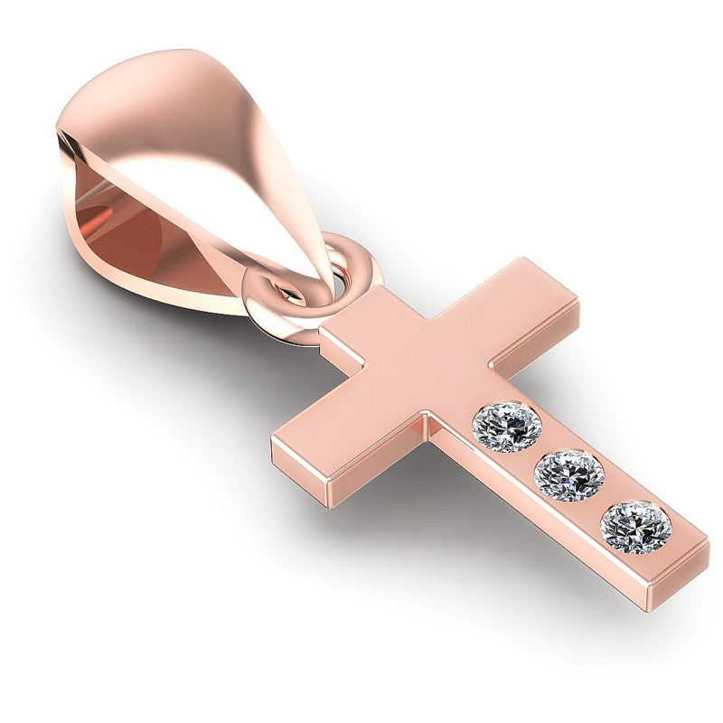 Round Diamonds 0.05CT Religious Pendant in 18KT Yellow Gold