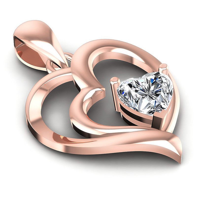 Heart Diamonds 0.55CT Heart Pendant in 18KT Yellow Gold