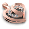 Round Diamonds 0.65CT Heart Pendant in 18KT Yellow Gold